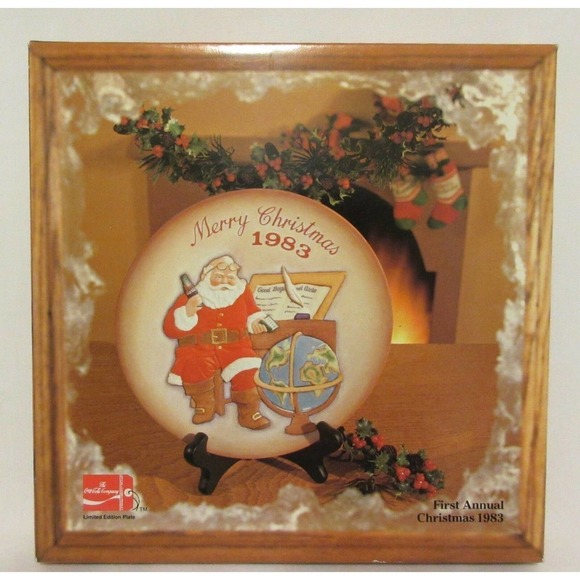 1983 Coca Cola Christmas Santa Collector Plate Royal Orleans First Annual #217 - Picture 10 of 12